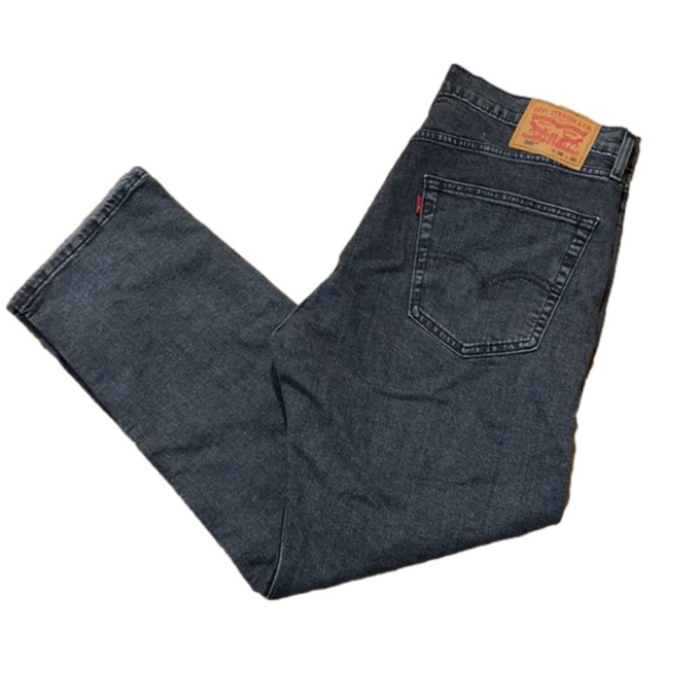 Levi Strauss  Men’s 505 Regular Fit Men's Black Jeans (Size 36x30) - Picture 2 of 8